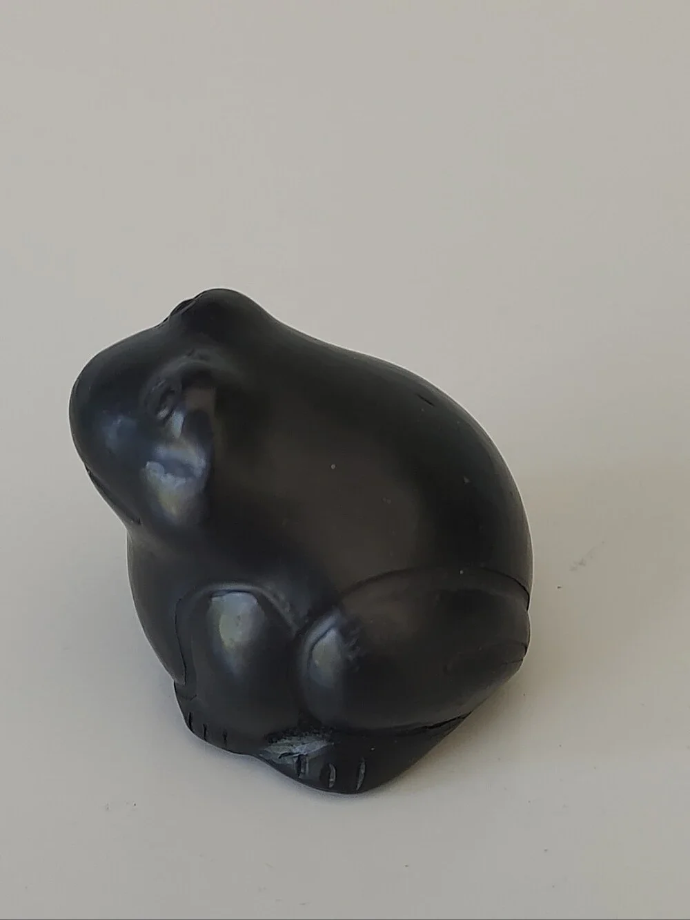 Mexican Oaxaca Barro Negro Black Clay Pottery Frog Folk Art